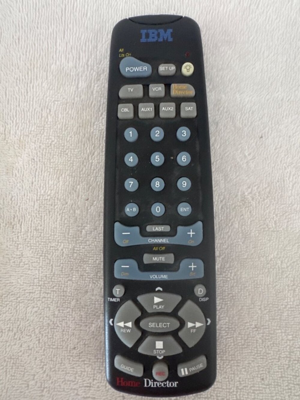 IBM Home Director HD23A 6-In-1 Universal Remote Control With Backlit Keys Black